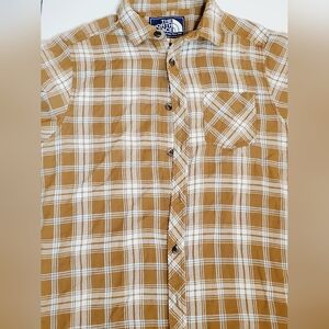 The North Face Button Down Short Sleeve Flannel Shirt Size Small